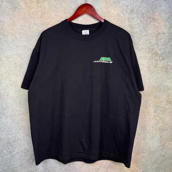 VTG 90s J&P Motorcycles Flame Biker T Shirt Sz XL Black Cycles Bike Harley - Picture 3 of 8